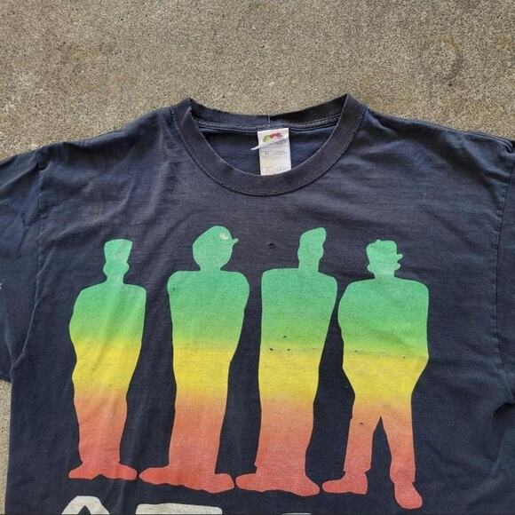 Vtg Y2k A TRIBE CALLED QUEST Band Members Graphic Faded Hip Hop Rap T Shirt L - Picture 2 of 4